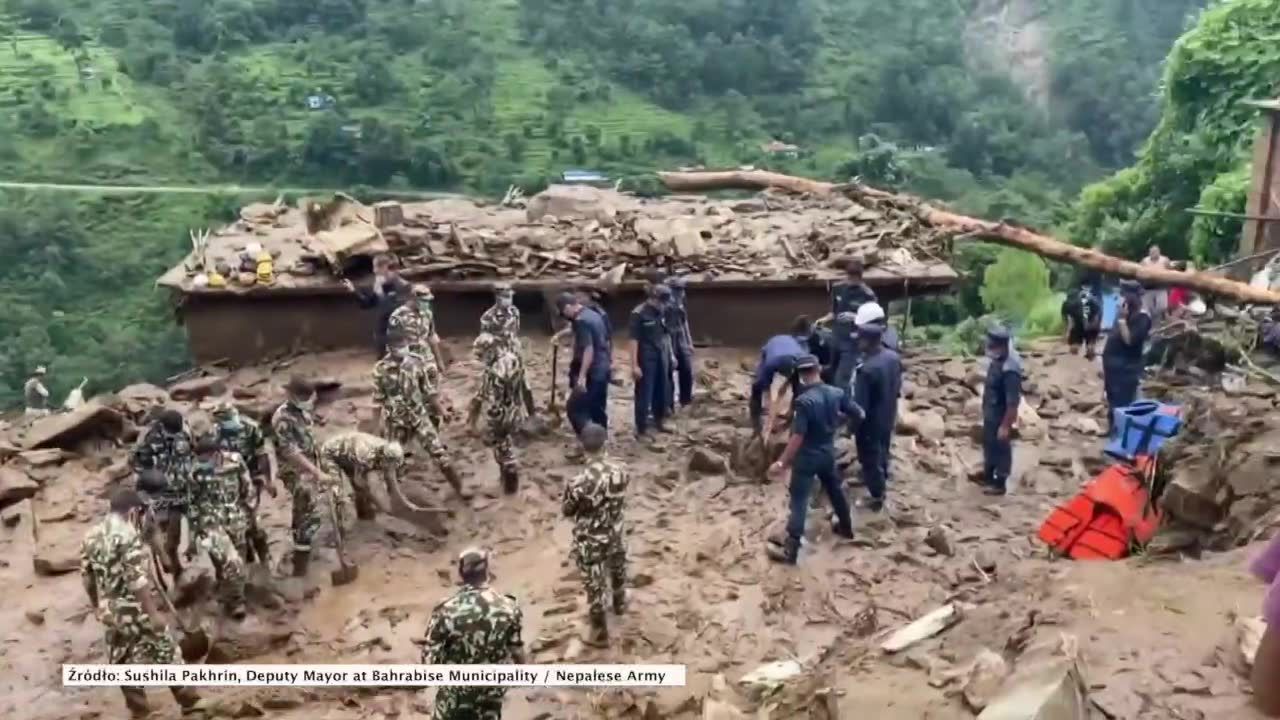 Osunięcia ziemi w Nepalu. Zginęło co najmniej 11 osób, a 20 uznaje się za zaginione