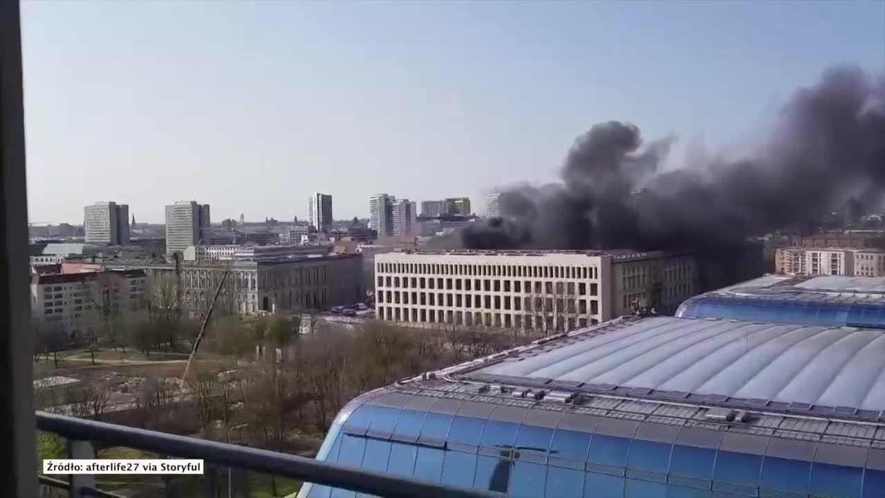 Pożar na budowie zamku w Berlinie. Jedna osoba poszkodowana