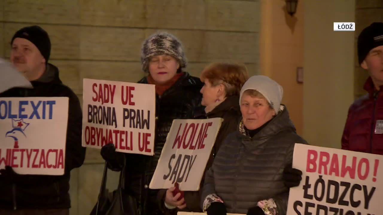 “Stop zastraszaniu sędziów”. Protest KOD-u w Łodzi przeciwko ustawie dyscyplinującej sędziów