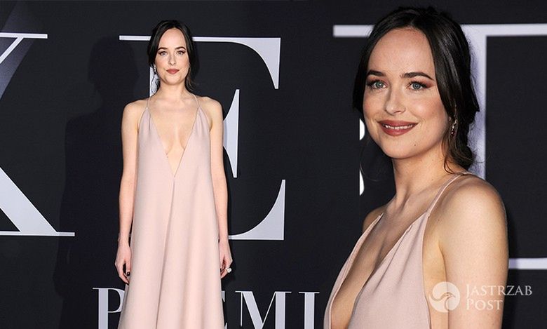 Dakota Johnson na premierze Ciemniejszej strony Greya