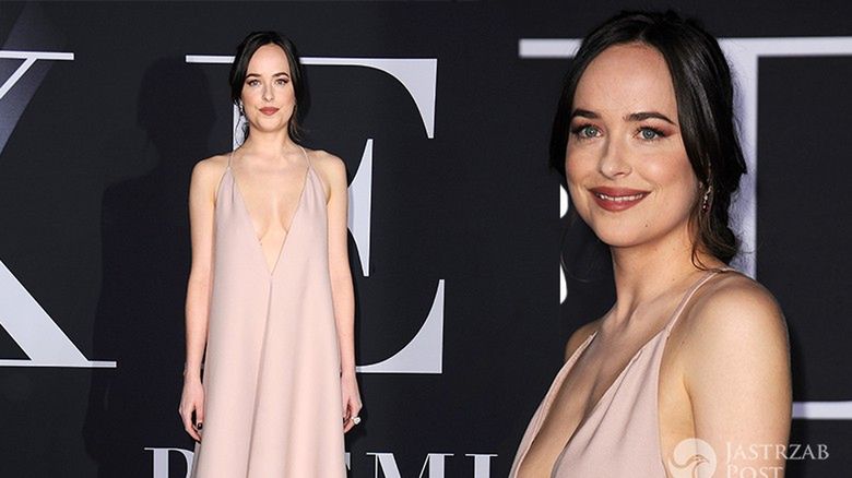 Dakota Johnson na premierze Ciemniejszej strony Greya