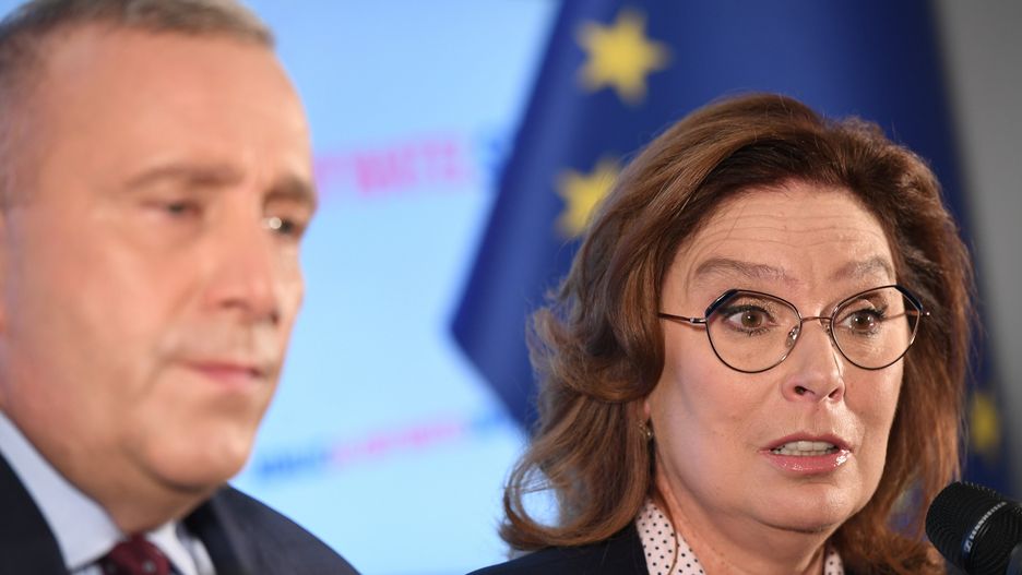 Lider PO Grzegorz Schetyna i Małgorzata Kidawa-Błońska.