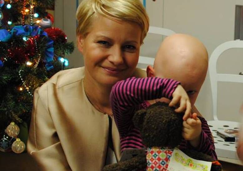 Małgorzata Kożuchowska na wigilii w Centrum Zdrowia Dziecka!
