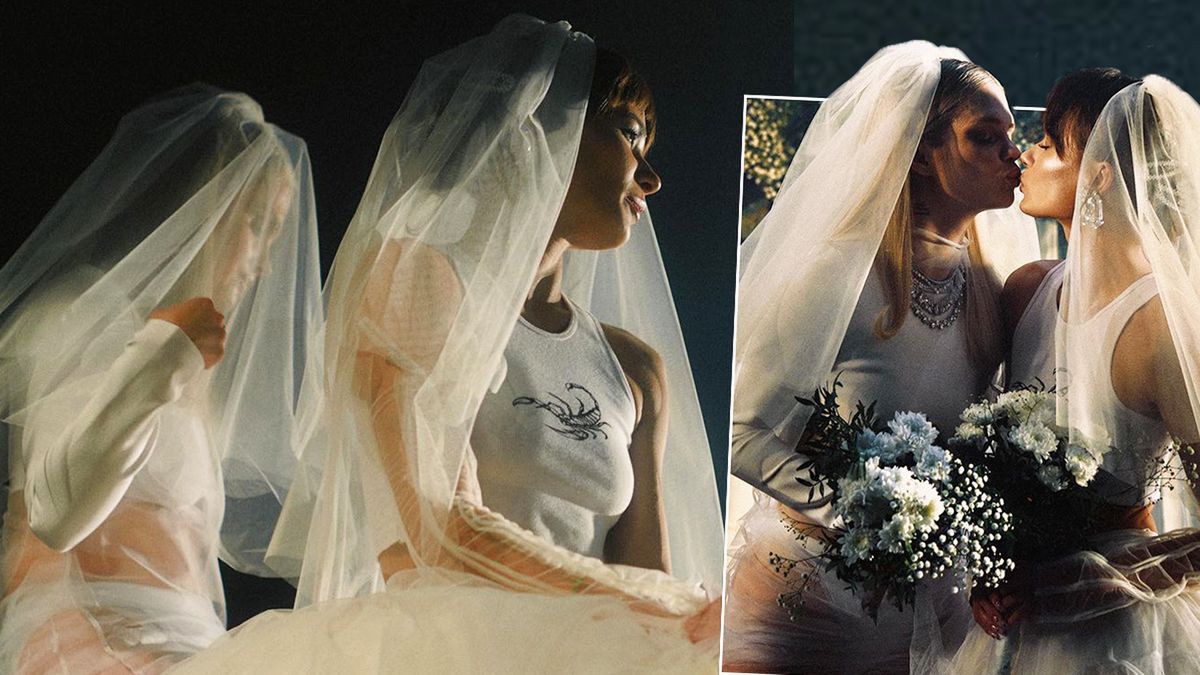 Margaret i Natalia Szroeder w białych sukniach ślubnych nie szczędzą sobie czułości. Czy one coś ukrywały?