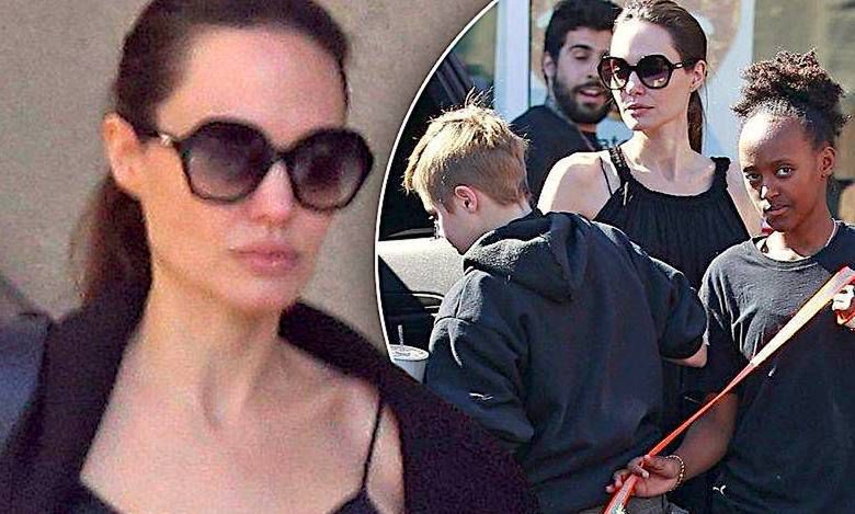 Szczuplutka Angelina Jolie też lubi sobie nieźle dogodzić! Paparazzi przyłapali ją na gorącym uczynku!