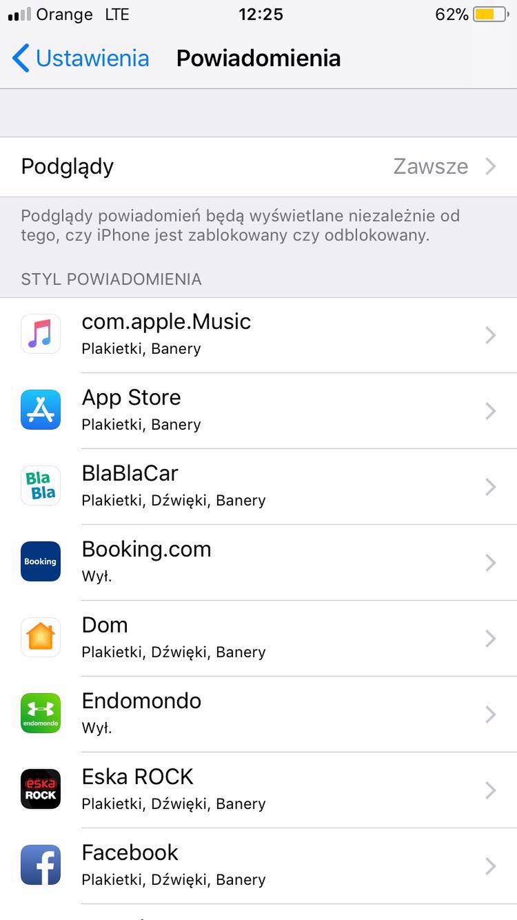 Powiadomienia w iOS 