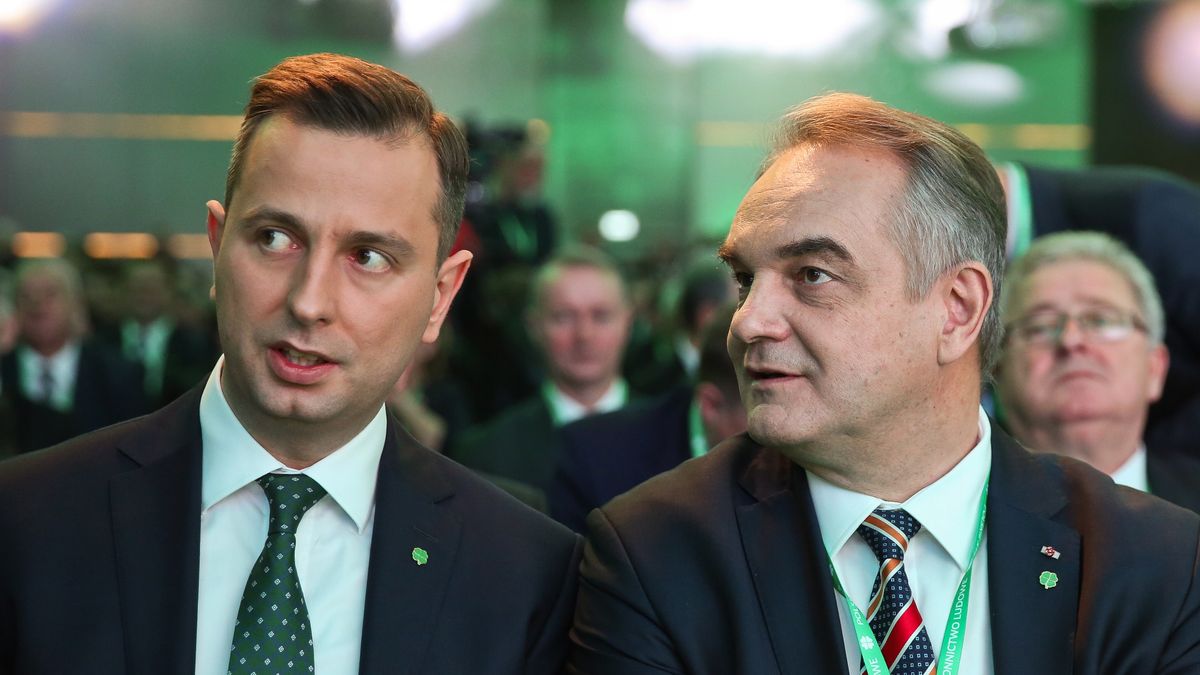 Jachranka, 19.11.2016. Władysław Kosiniak-Kamysz i Waldemar Pawlak podczas XII Kongresu Polskiego Stronnictwa Ludowego.