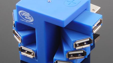 7-portowy obrotowy hub USB 1