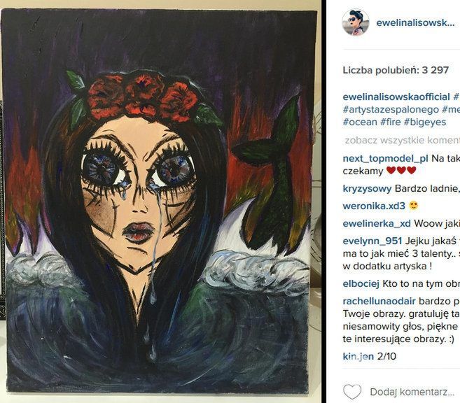 Ewelina Lisowska ma talent malarski