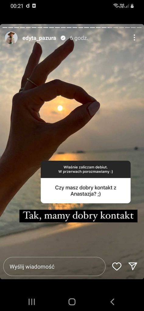 Edyta Pazura ma dobry kontakt z Anastazją