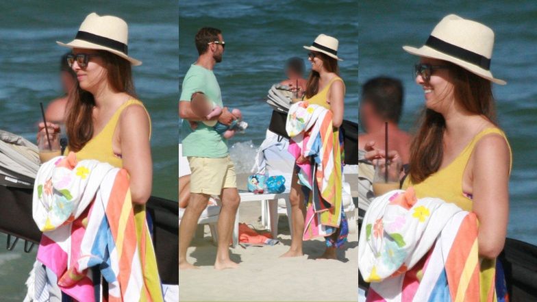 Anna Czartoryska na plaży w Juracie