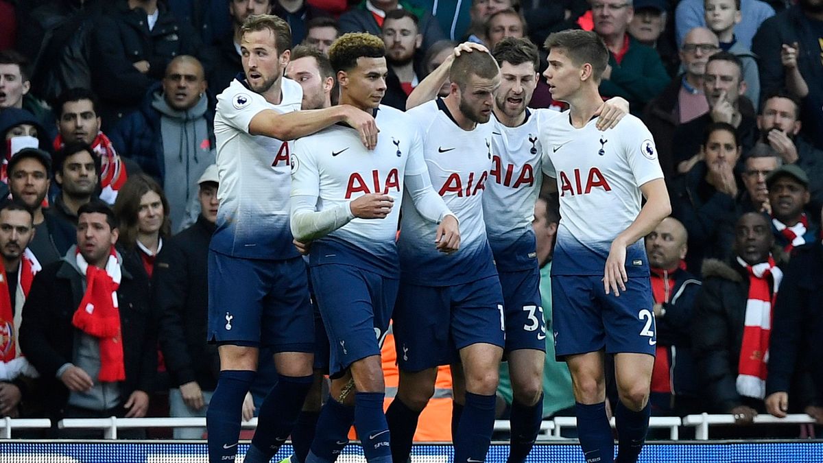 radość piłkarzy Tottenhamu po bramce Erica Diera
