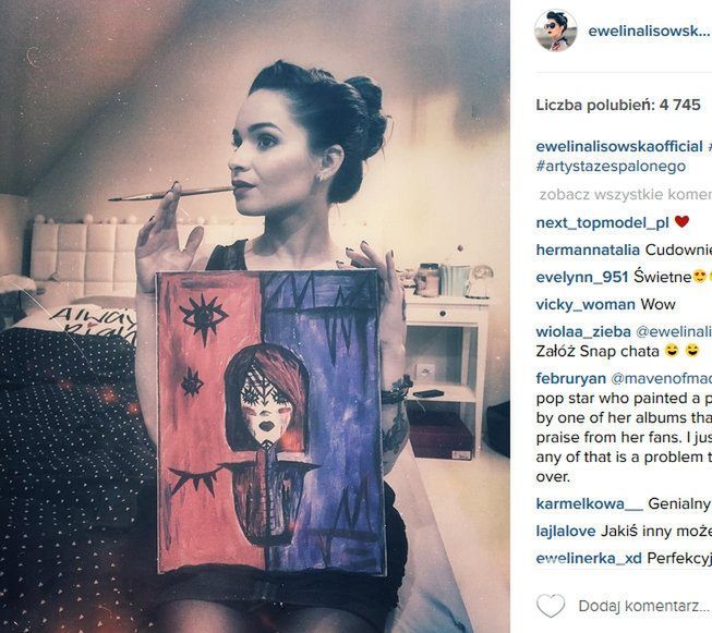 Ewelina Lisowska ma talent malarski