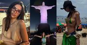 Emily Ratajkowski wygina się pod pomnikiem Chrystusa Zbawiciela w Rio de Janeiro i pozuje w mikroskopijnym bikini