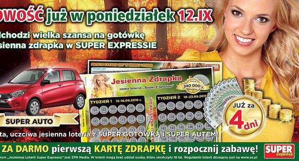 Startuje „Jesienna Zdrapka Super Expressu”. Do wygrania samochód marki Suzuki i pieniądze