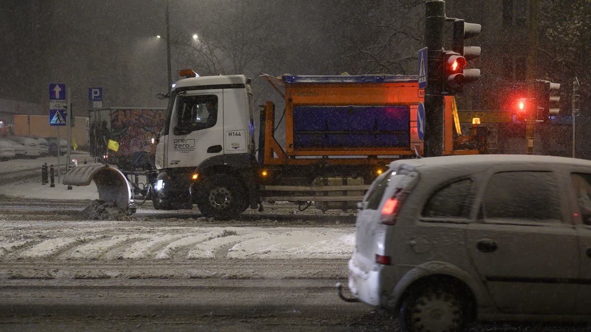 Wintry Weather  In Warsaw.
A snow plow clears snow from a street during a heavy snowfall in Warsaw, Poland, on December 30, 2025. (Photo by Aleksander Kalka/NurPhoto via Getty Images)
NurPhoto
winter storm., cold weather, warszawa, aleksander kalka, vehicles, snow accumulation, climate conditions, winter services, snowstorm, public works, municipal services, transportation safety, street clearing, infrastructure maintenance, snow management, weather event, urban maintenance, road safety, winter conditions, winter preparedness, winter weather, nurphoto, snow plow, daily life, snow removal, seasonal maintenance, commuting, city operations, snow clearing equipment, snow plug, polska, snow control, snow clearance, heavy snowfall, december 30