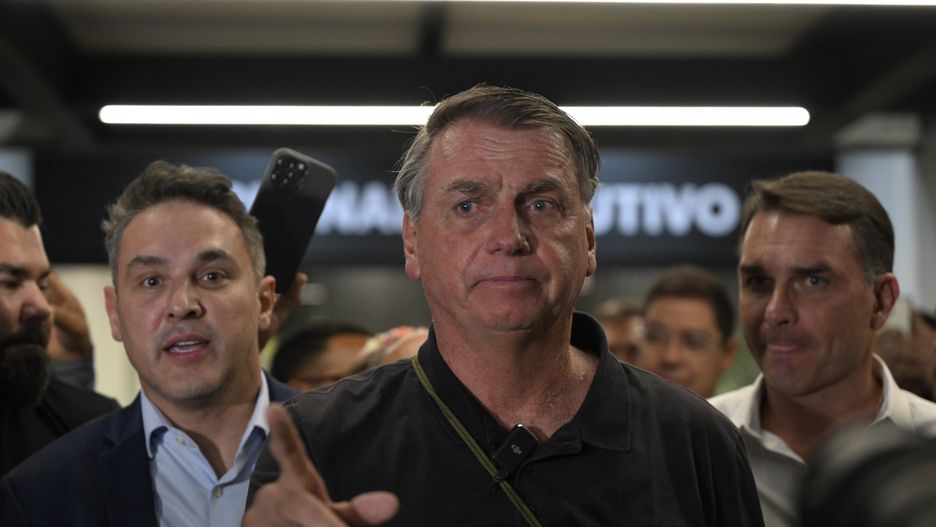BRASILIA, BRAZIL - NOVEMBER 25: Brazil's former President Jair Bolsonaro arrives at Brasilia International Airport, in Brasilia, Brazil on November 25, 2024. (Photo by Mateus Bonomi/Anadolu via Getty Images)