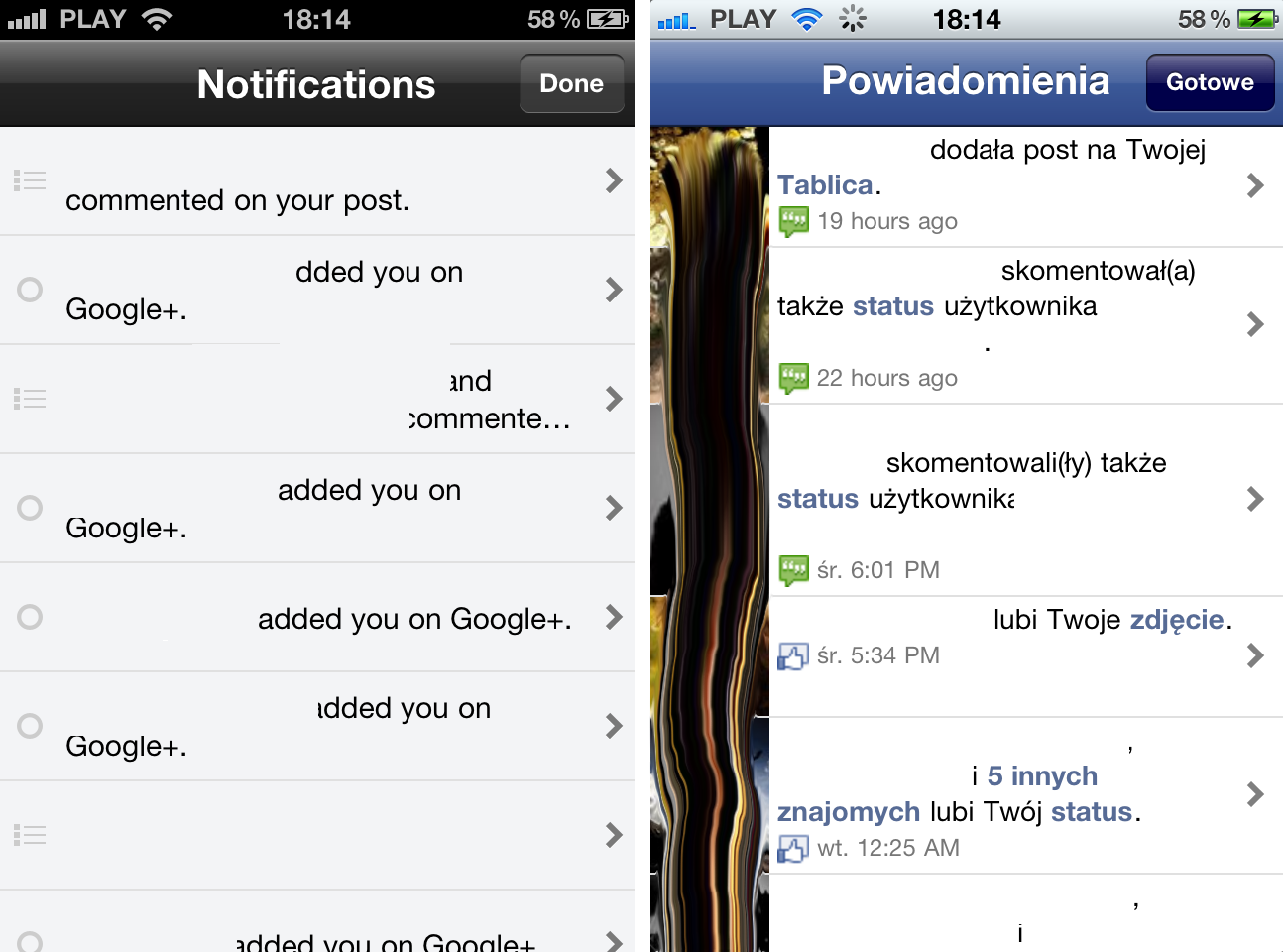 Facebook i Google+ dla iOS - porównanie aplikacji 3