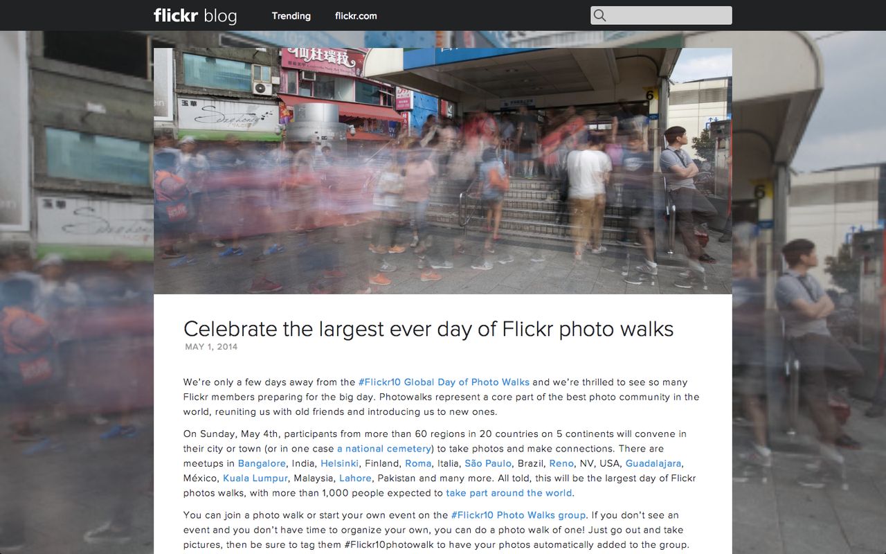 10. urodziny Flickra należy świętować na spacerze z aparatem