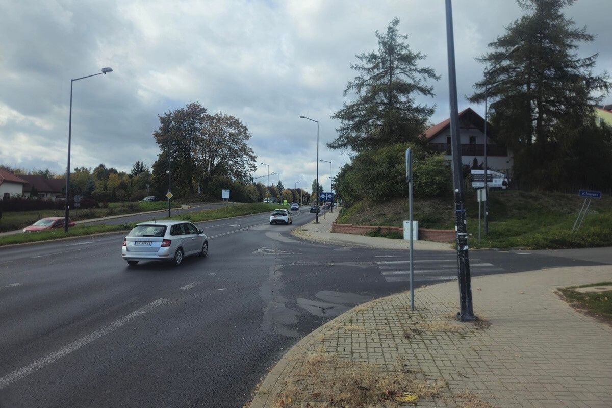 Skrzyżowanie ul. Willowej z ul. Tarasową w Lublinie
