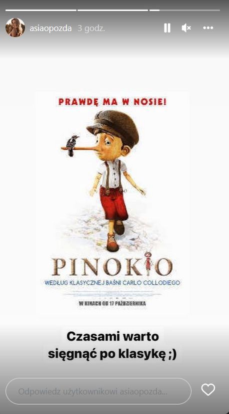 Joanna Opozda poleca "Pinokia"