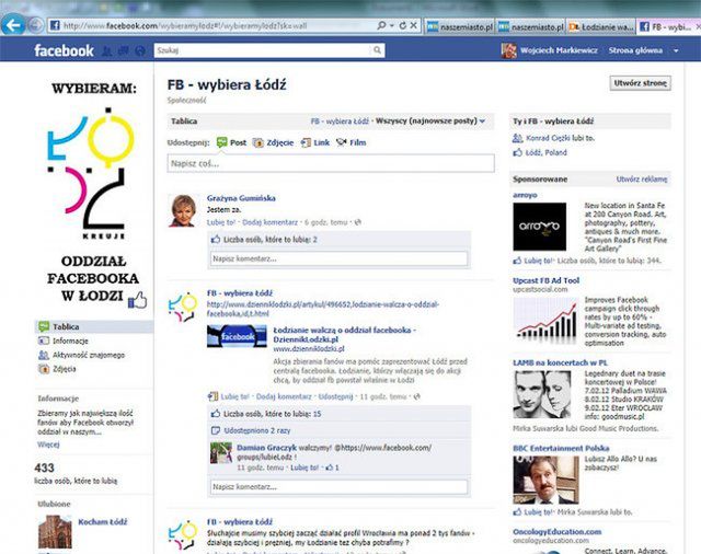 Czy polskie biuro Facebooka będzie w Łodzi? Przyłącz się do akcji na FB!