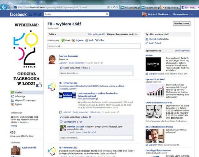 Czy polskie biuro Facebooka będzie w Łodzi? Przyłącz się do akcji na FB!