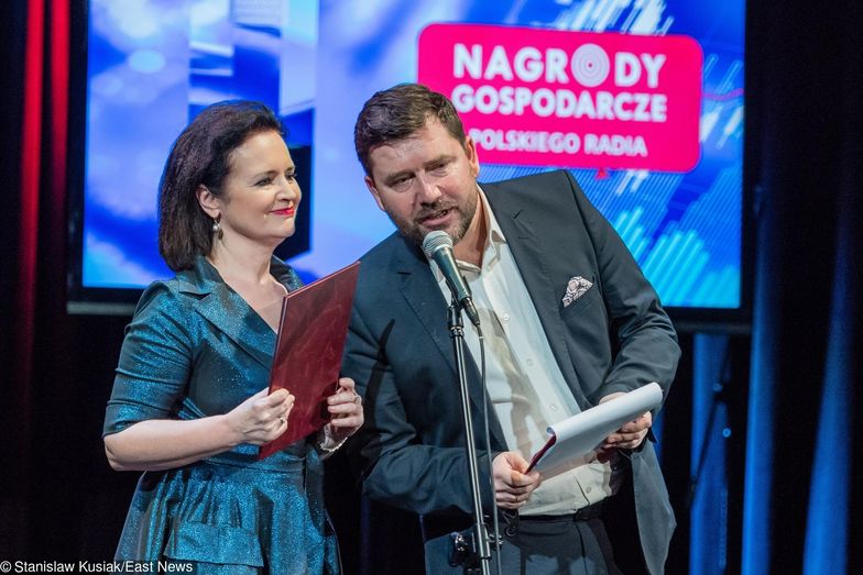 Jolanta Fajkowska i Wojciech Surmacz podczas gali Nagród Gospodarczych Polskiego Radia