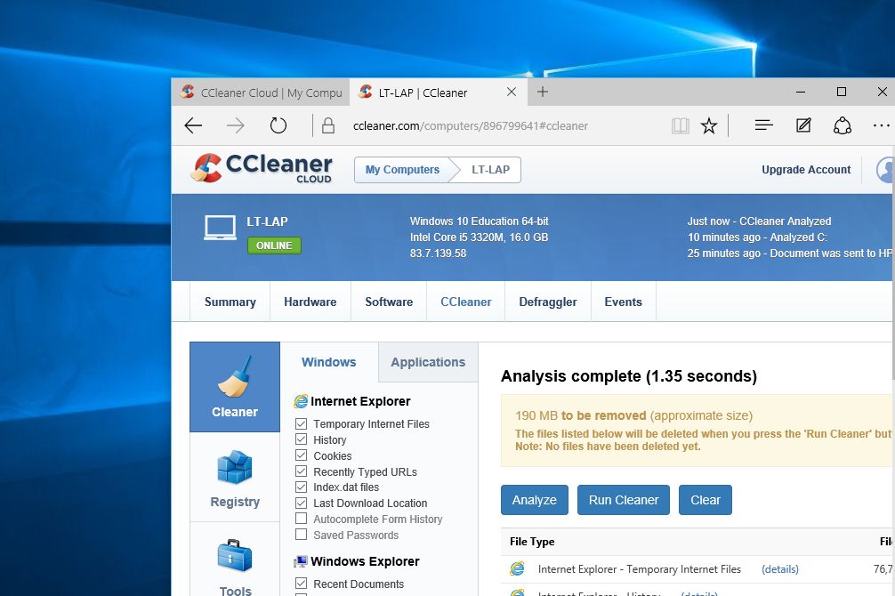 CCleaner Cloud: optymalizuj pracę wielu komputerów w chmurze