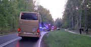 Wypadek na DW 180. Seat wylądował w rowie
