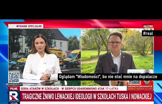 Republika obwinia Tuska i Nowacką za ataki w szkołach. "Wykorzystuje tragedię, żeby szczuć"