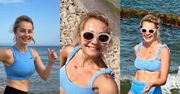 43-letnia Małgorzata Socha pluska się w morzu i eksponuje imponujący SZEŚCIOPAK. Forma życia? (ZDJĘCIA)