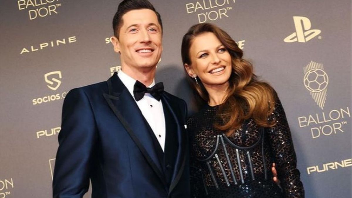 Anna i Robert Lewandowscy na gali Złotej Piłki