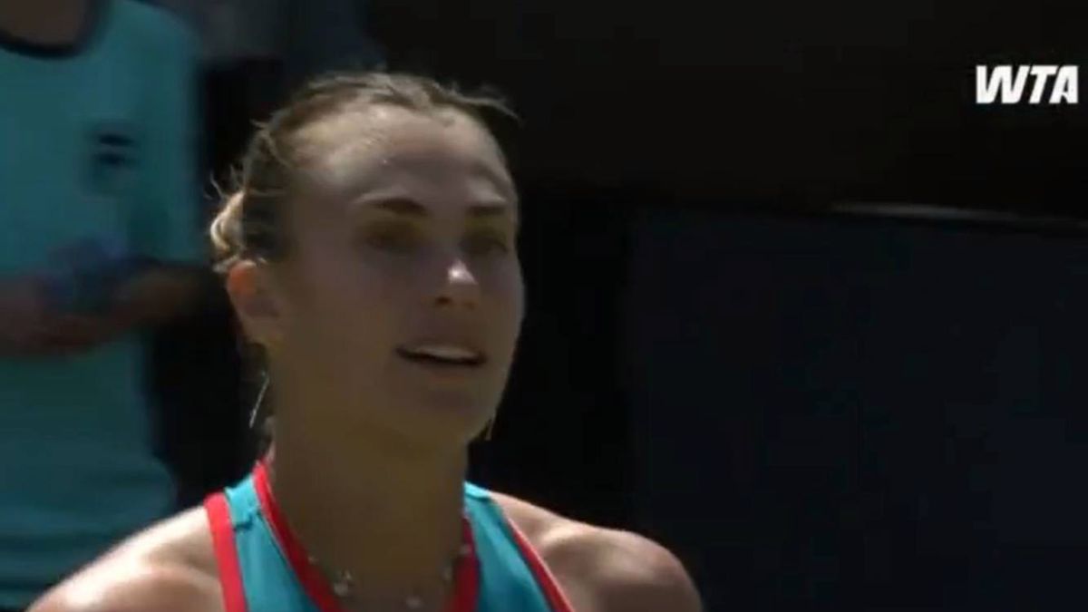 Twitter / WTA / Na zdjęciu: Aryna Sabalenka po porażce