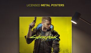 Cyberpunk 2077 na metalowych plakatach. Displate kontynuuje współpracę z CD Projekt RED.