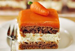 Ciasto marchewkowe z kremem i polewą marchewkową