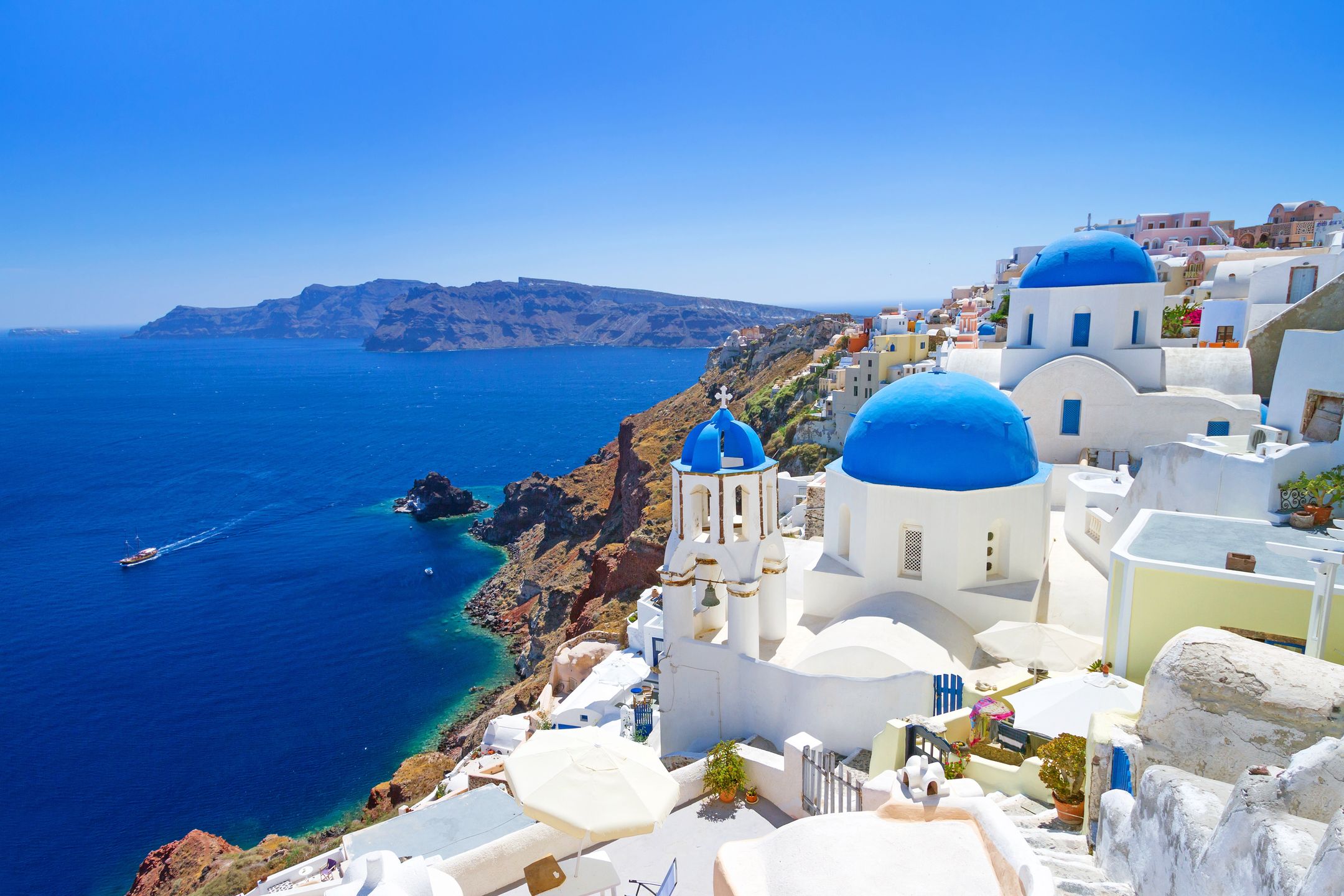 Z Krety można się wybrać na wycieczkę na słynną wyspę Santorini