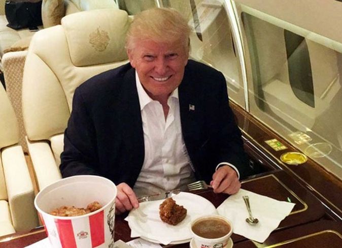 Donald Trump lubi fast food'y