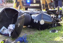 Pijany i bez prawa jazdy. Motocyklista miał mnóstwo szczęścia