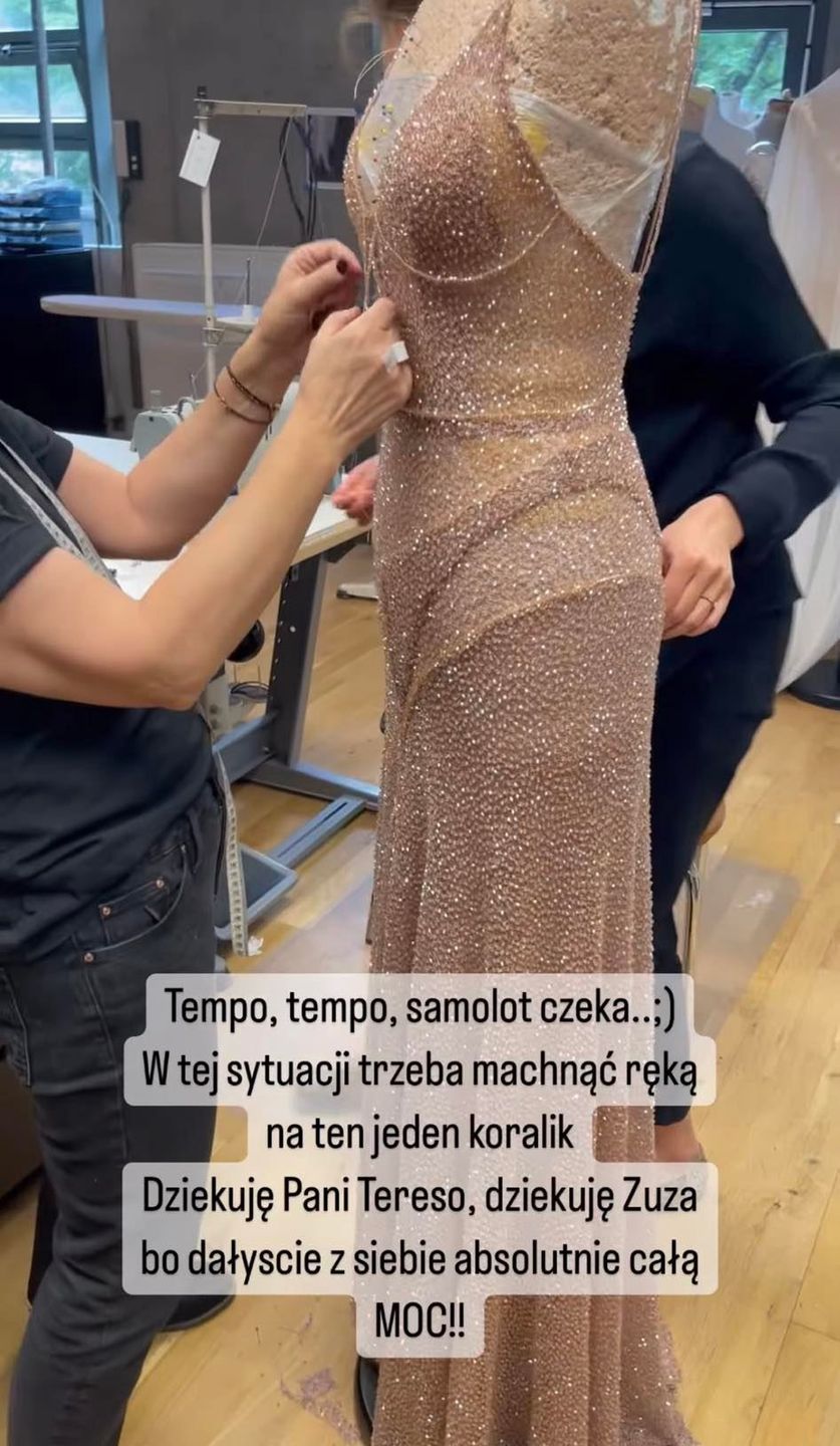 Gosia Baczyńska pracuje nad suknią dla Anny Lewandowskiej