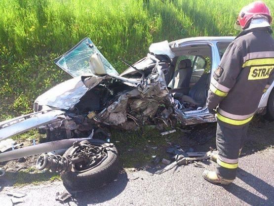Auto Andrzeja Wawrzyka po wypadku (fot. archiwum prywatne)