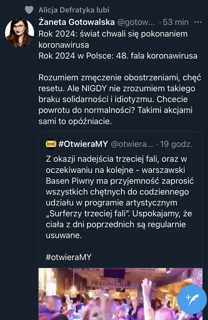 Warszawa. Tłumy "surferów trzeciej fali" na imprezie w "Basenie Piwnym". Pod nagraniem pojawiło się mnóstwo komentarzy