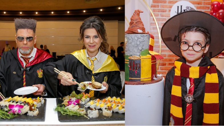 Urodziny Krzysztofa Rutkowskiego Juniora w stylu Harry'ego Pottera: przebrani goście, wielki tort i EFEKTY SPECJALNE