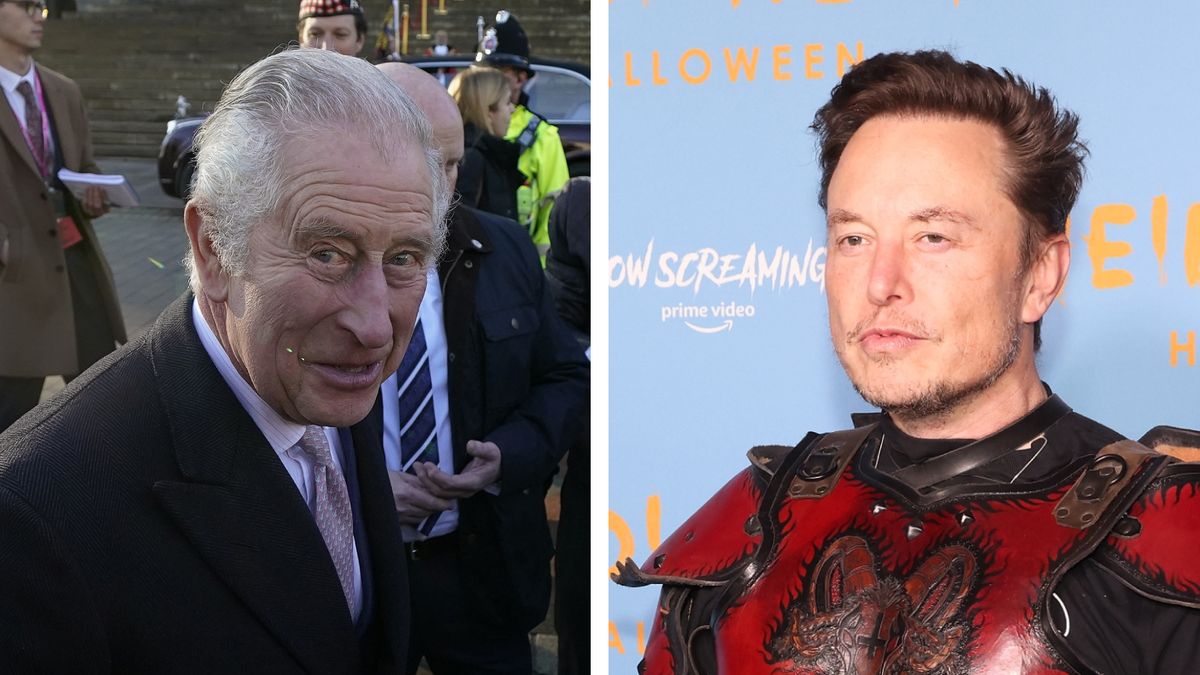 Na zdjęciu król Karol III i Elon Musk