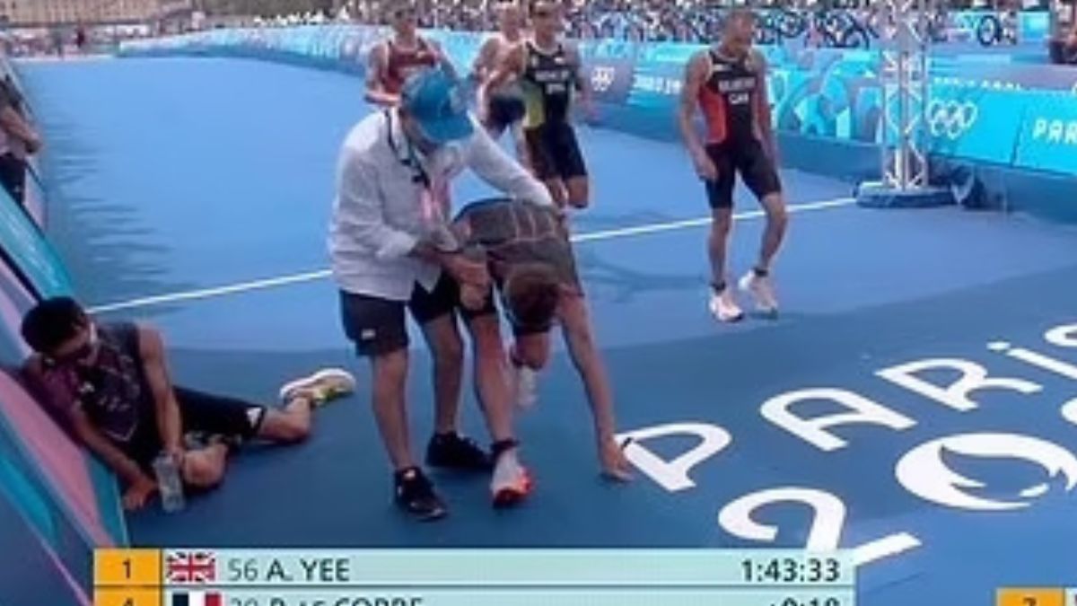 Triathlonista zwymiotował po wyścigu