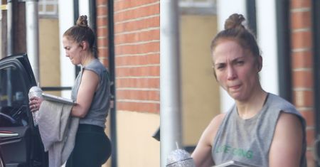 Zmęczona i pozbawiona makijażu Jennifer Lopez opuszcza siłownię. Poznalibyście ją na ulicy w takiej wersji? (ZDJĘCIA)
