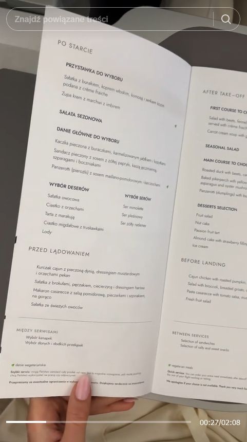 22-letnia tiktokerka chwali się lotem w biznes klasie