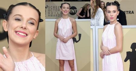 13-letnia gwiazda "Stranger Things" w trampkach na czerwonym dywanie