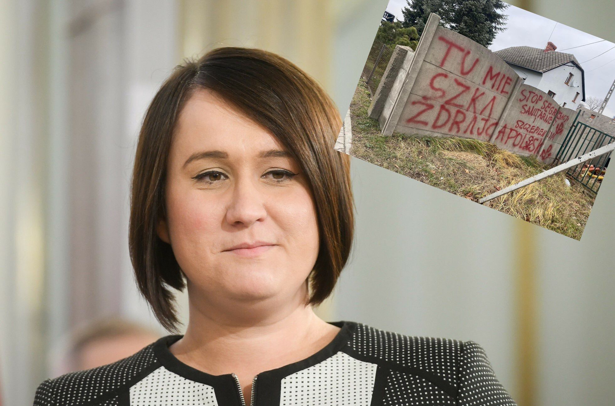 Antyszczepionkowe hasła na ogrodzeniu posłanki PO. Siarkowska: dziwicie się? 