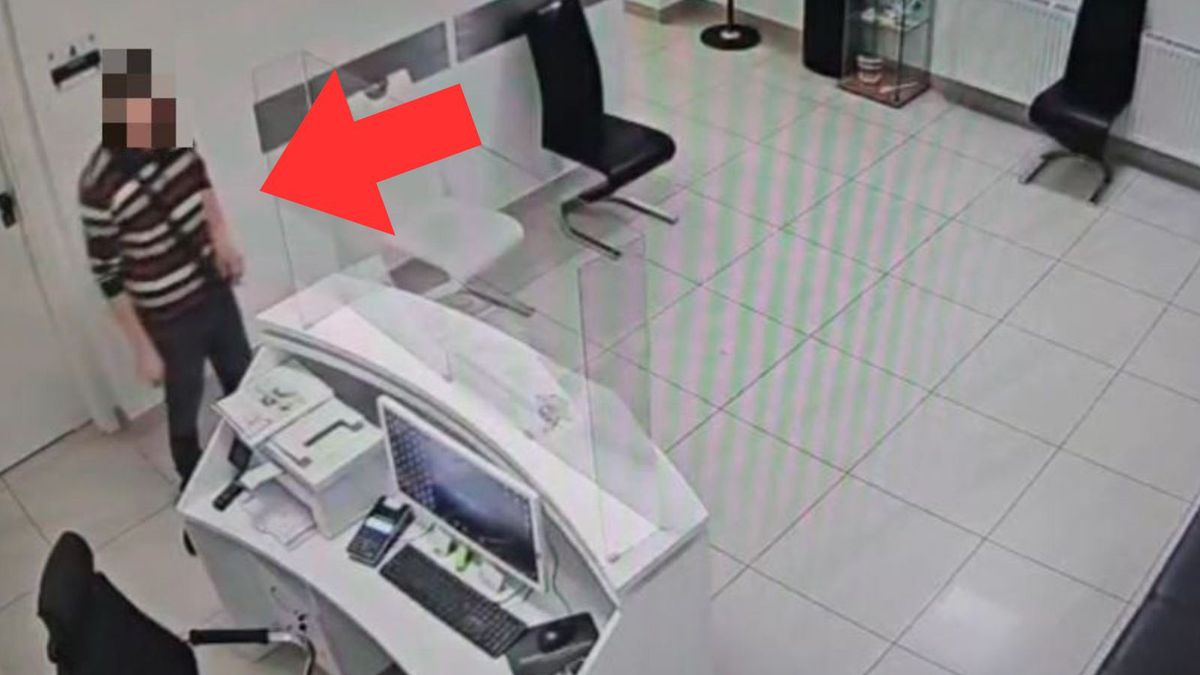 Złodziej przyłapany na monitoringu